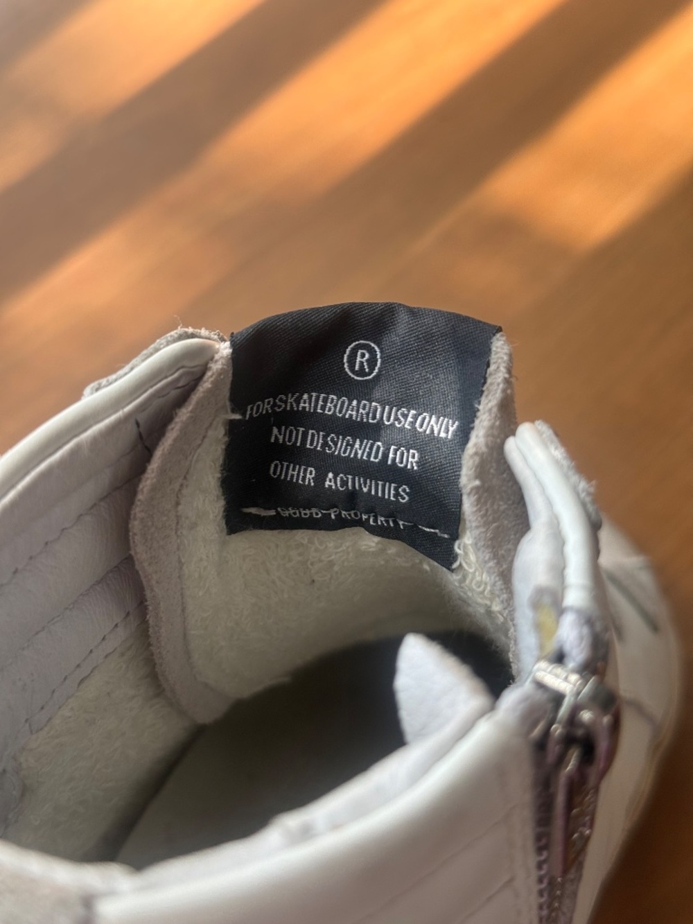 Golden Goose High Top Slide Women 38 Ivory Ecru Leather Distressed Suede GGDB - Picture 11 of 15